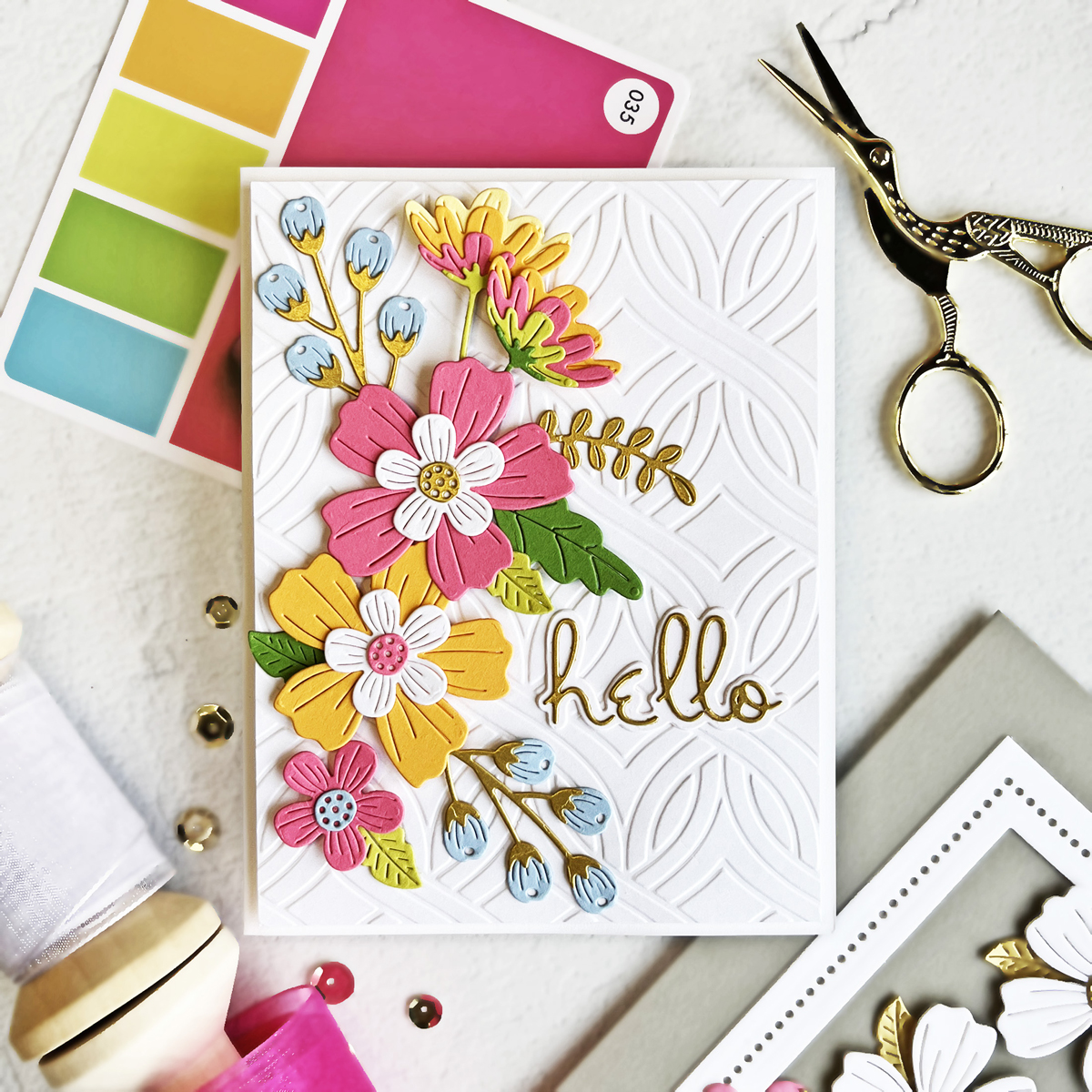 Be Bold Blooms Hello Card