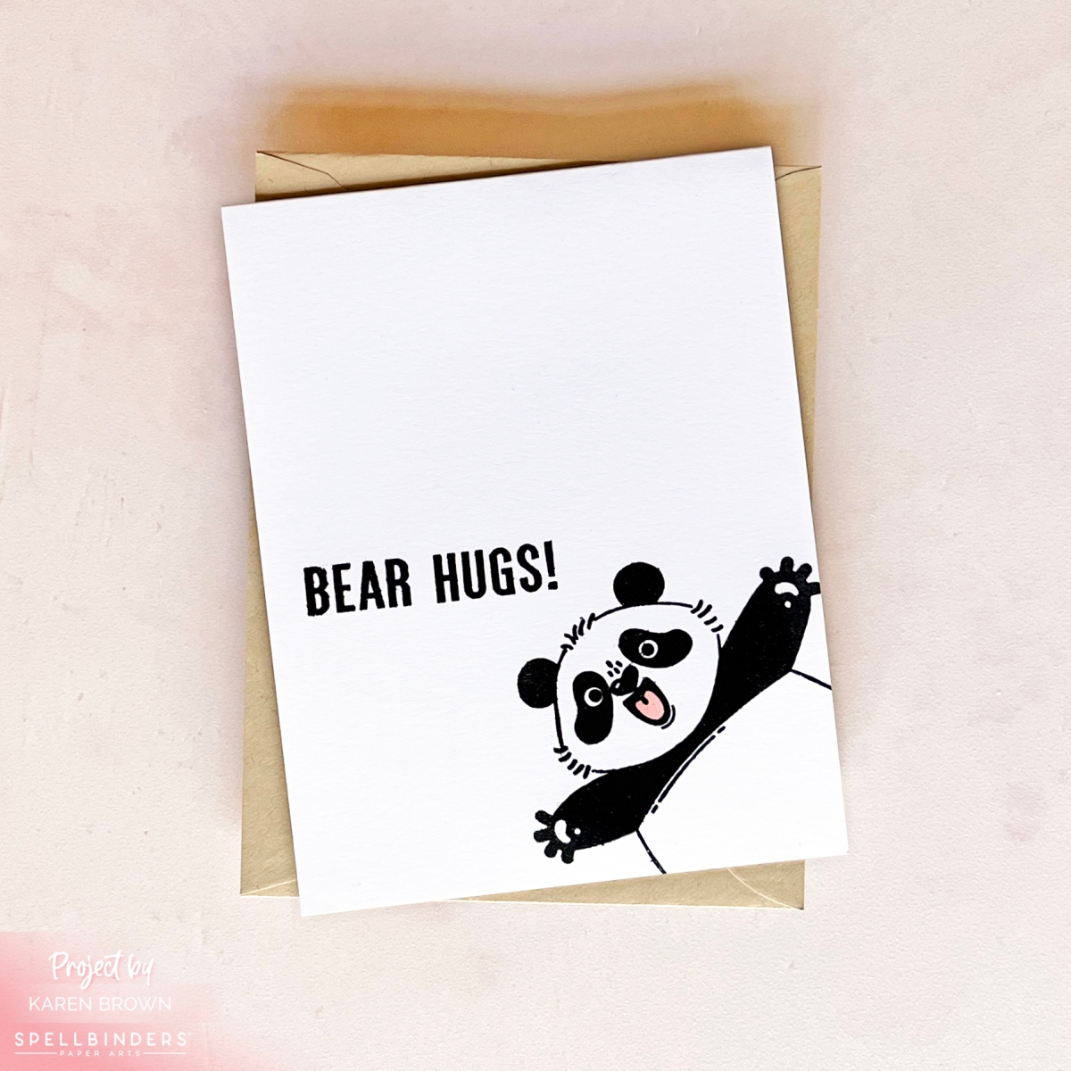 Easy One Layer Panda Bear Card